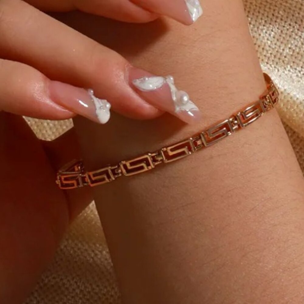 Geometric Copper 18K Gold Plated Rack Plated Plated Long-Lasting Plated Plating